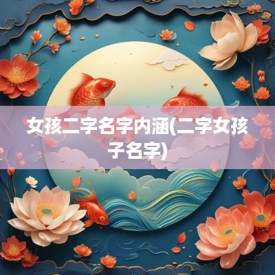 女孩二字名字内涵(二字女孩子名字)