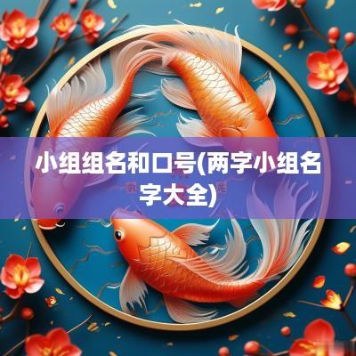 小组组名和口号(两字小组名字大全)