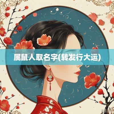 属鼠人取名字(转发行大运)