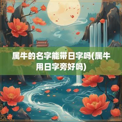 属牛的名字能带日字吗(属牛用日字旁好吗)
