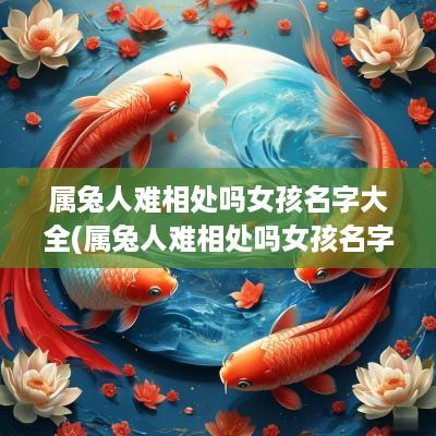 属兔人难相处吗女孩名字大全(属兔人难相处吗女孩名字叫什么) 属兔人难相处吗女孩名字大全(属兔人难相处吗女孩名字叫什么)