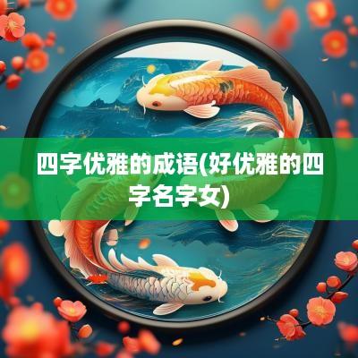 四字优雅的成语(好优雅的四字名字女)