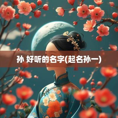 孙 好听的名字(起名孙一)