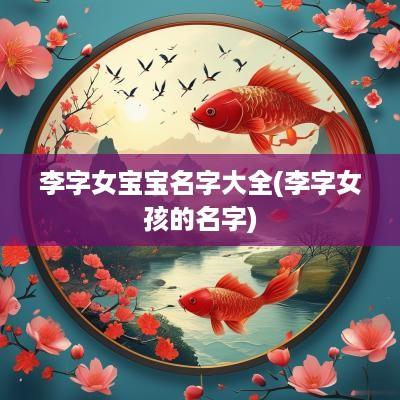 李字女宝宝名字大全(李字女孩的名字)