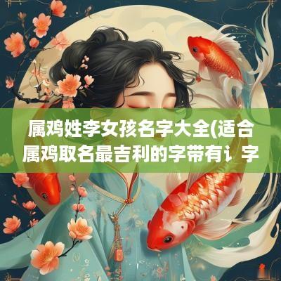 属鸡姓李女孩名字大全(适合属鸡取名最吉利的字带有讠字或带立字好吗)