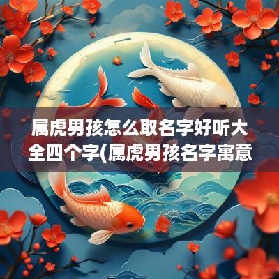 属虎男孩怎么取名字好听大全四个字(属虎男孩名字寓意好的名字)
