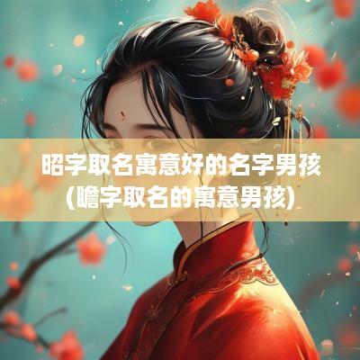 昭字取名寓意好的名字男孩(瞻字取名的寓意男孩)
