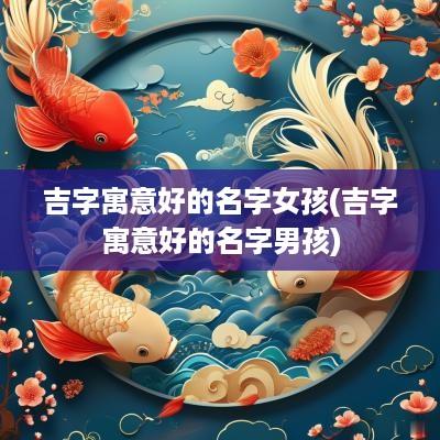 吉字寓意好的名字女孩(吉字寓意好的名字男孩)