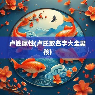 卢姓属性(卢氏取名字大全男孩)