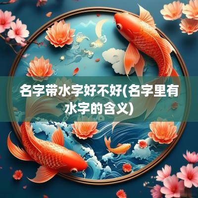 名字带水字好不好(名字里有水字的含义)