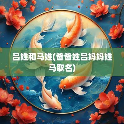 吕姓和马姓(爸爸姓吕妈妈姓马取名)