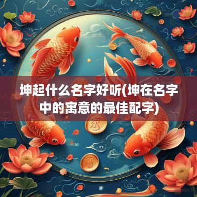 坤起什么名字好听(坤在名字中的寓意的最佳配字)