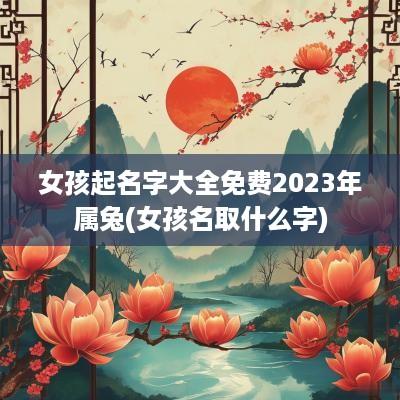 女孩起名字大全免费2025年属兔(女孩名取什么字)