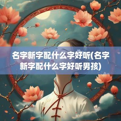 名字新字配什么字好听(名字新字配什么字好听男孩)