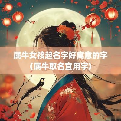 属牛女孩起名字好寓意的字(属牛取名宜用字)