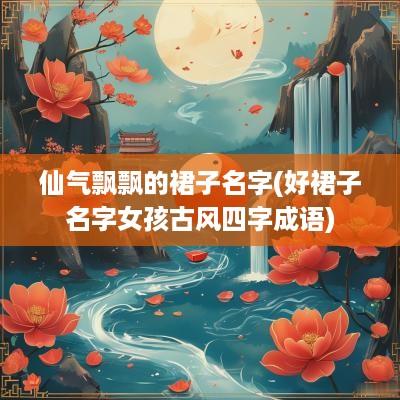 仙气飘飘的裙子名字(好裙子名字女孩古风四字成语)