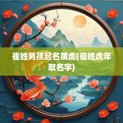 崔姓男孩起名属虎(崔姓蛇年取名字)