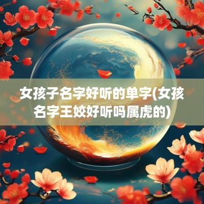 女孩子名字好听的单字(女孩名字王姣好听吗属虎的)