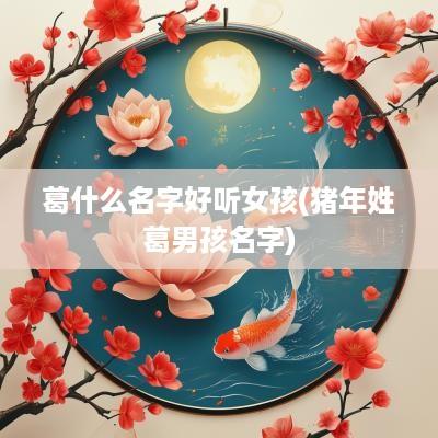葛什么名字好听女孩(猪年姓葛男孩名字)