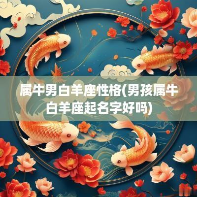 属牛男白羊座性格(男孩属牛白羊座起名字好吗)