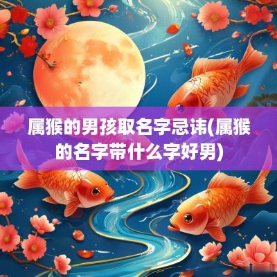 属猴的男孩取名字忌讳(属猴的名字带什么字好男)