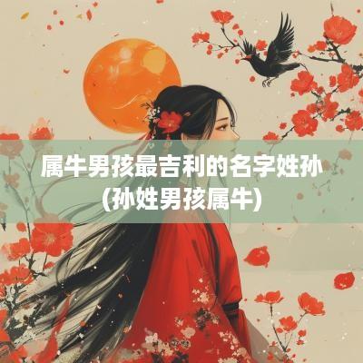 属牛男孩最吉利的名字姓孙(孙姓男孩属牛)
