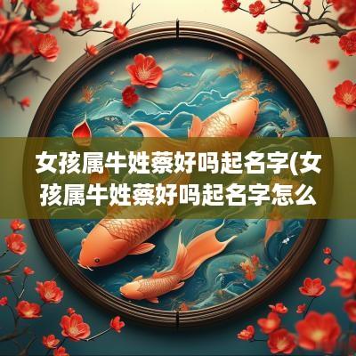 女孩属牛姓蔡好吗起名字(女孩属牛姓蔡好吗起名字怎么起)