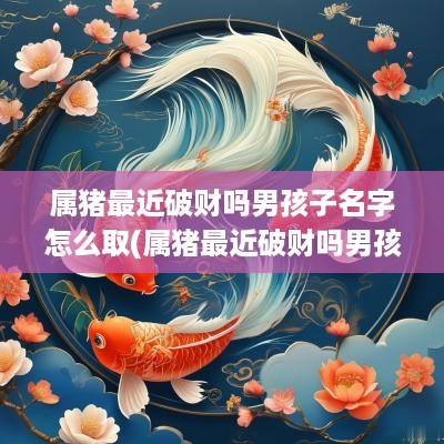 属猪最近破财吗男孩子名字怎么取(属猪最近破财吗男孩子名字叫什么)