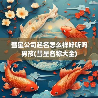 彗星公司起名怎么样好听吗男孩(彗星名称大全)