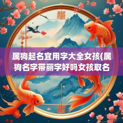 属狗起名宜用字大全女孩(属狗名字带丽字好吗女孩取名)
