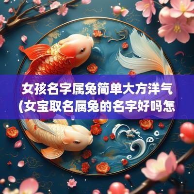 女孩名字属兔简单大方洋气(女宝取名属兔的名字好吗怎么取)