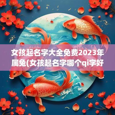 女孩起名字大全免费2025年属兔(女孩起名字哪个qi字好一点)