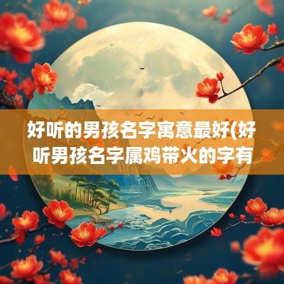 好听的男孩名字寓意最好(好听男孩名字属鸡带火的字有那些)
