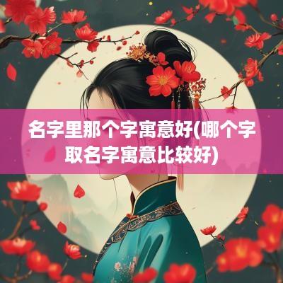 名字里那个字寓意好(哪个字取名字寓意比较好)