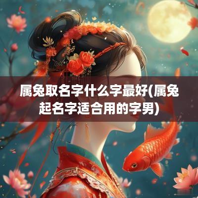属兔取名字什么字最好(属兔起名字适合用的字男)