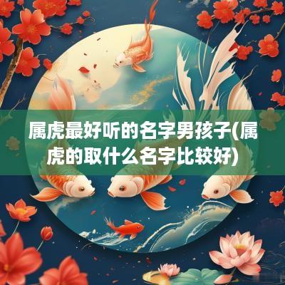 属虎最好听的名字男孩子(属虎的取什么名字比较好)