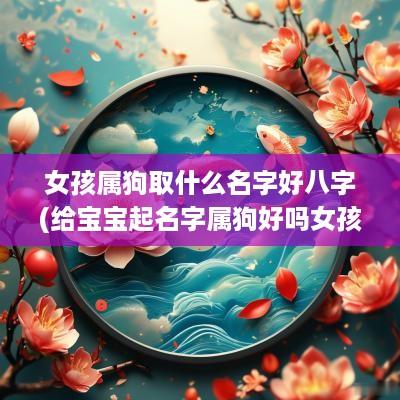 女孩属狗取什么名字好八字(给宝宝起名字属狗好吗女孩子)