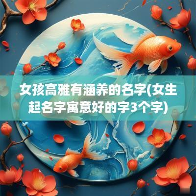 女孩高雅有涵养的名字(女生起名字寓意好的字3个字)