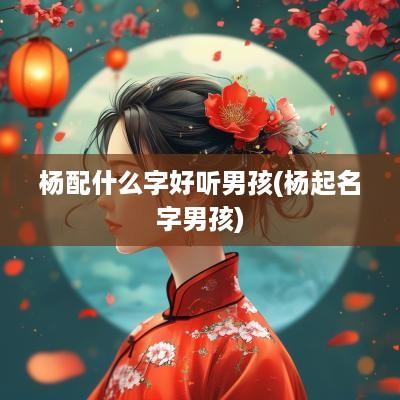 杨配什么字好听男孩(杨起名字男孩)