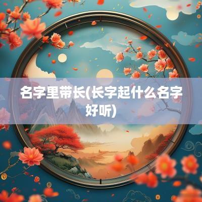 名字里带长(长字起什么名字好听)