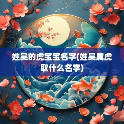 姓吴的虎宝宝名字(姓吴属虎取什么名字)
