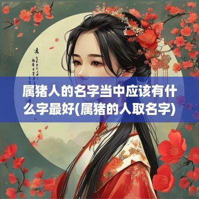 属猪人的名字当中应该有什么字最好(属猪的人取名字)