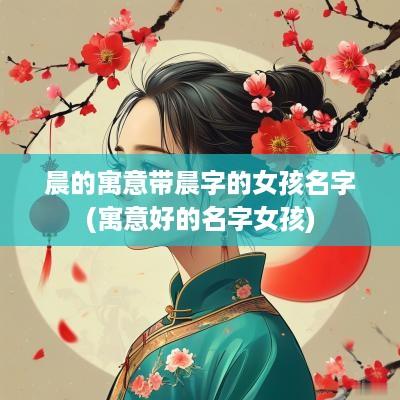 晨的寓意带晨字的女孩名字(寓意好的名字女孩)