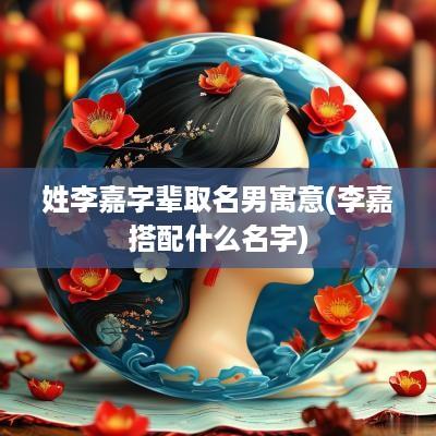 姓李嘉字辈取名男寓意(李嘉搭配什么名字)