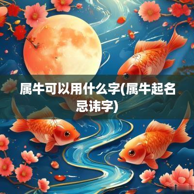 属牛可以用什么字(属牛起名忌讳字)