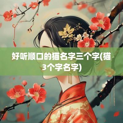 好听顺口的猫名字三个字(猫3个字名字)