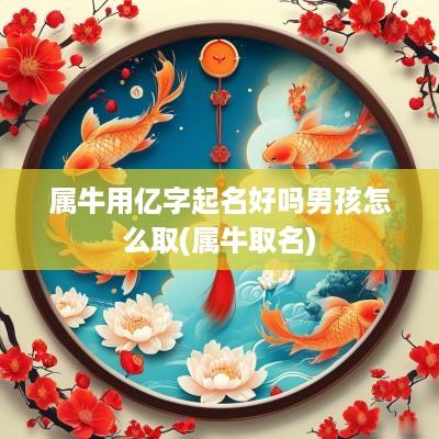 属牛用亿字起名好吗男孩怎么取(属牛取名)