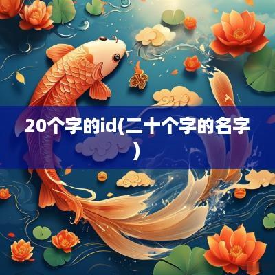 20个字的id(二十个字的名字)