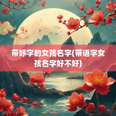 带妤字的女孩名字(带语字女孩名字好不好)