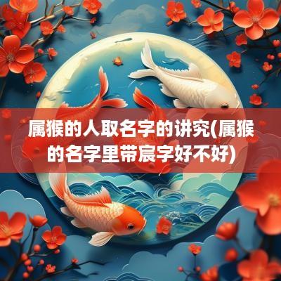 属猴的人取名字的讲究(属猴的名字里带宸字好不好)